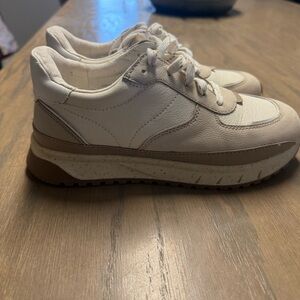 Madewell Cream and Tan Sneakers